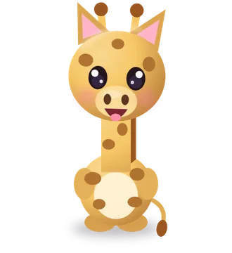 A cartoon giraffe